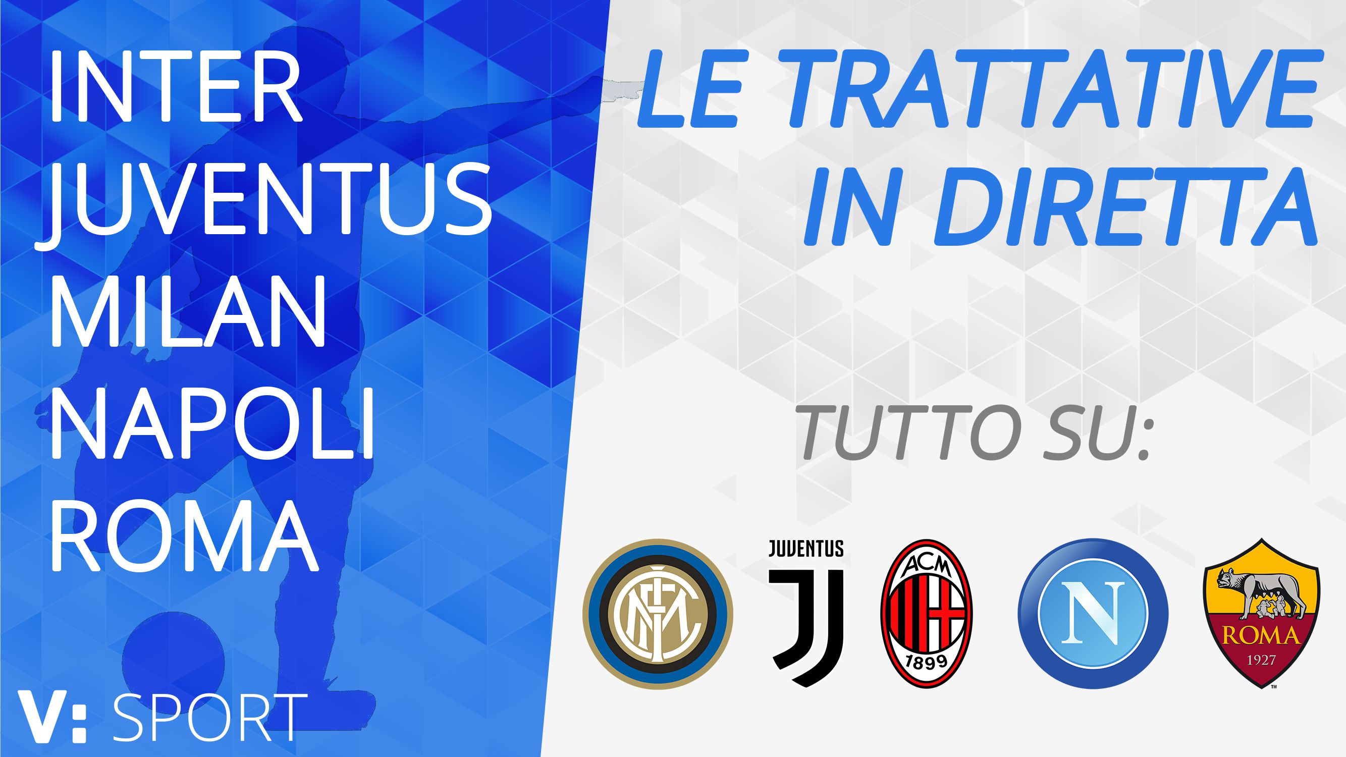 Calciomercato Juventus Milan Inter Roma Napoli LIVE
